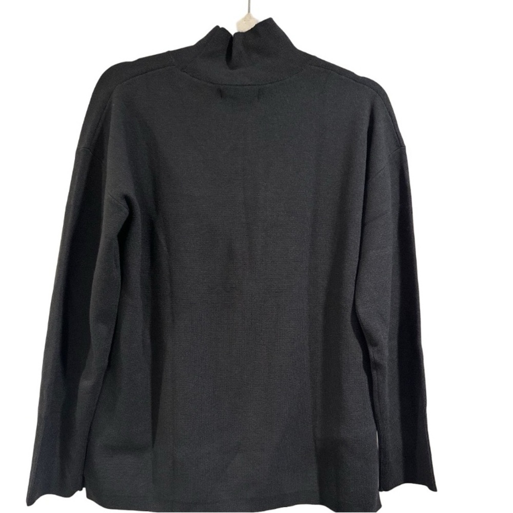 Banana Republic High Neck Cap Sleeve Blouse in Black SizeSmall Viscose Loose NWT - Picture 4 of 16